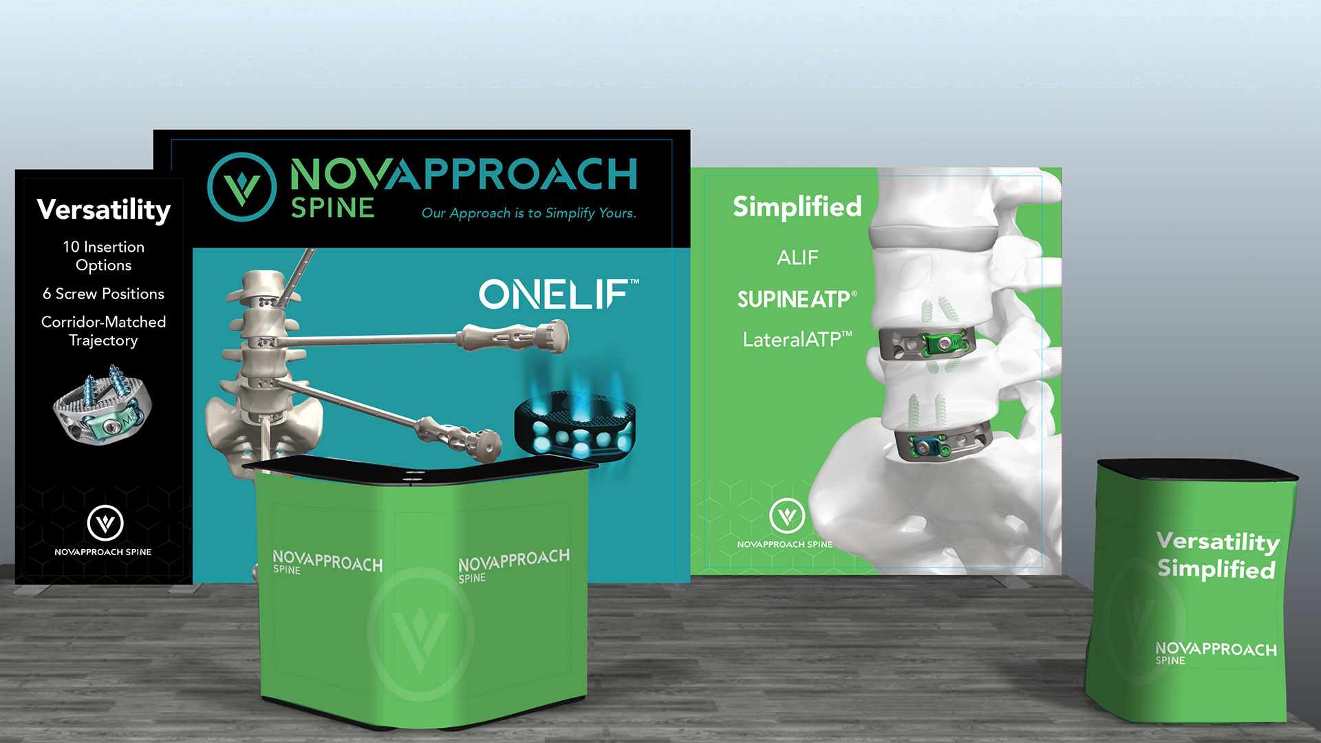 NovApproach Spine Tradeshow Booth Design