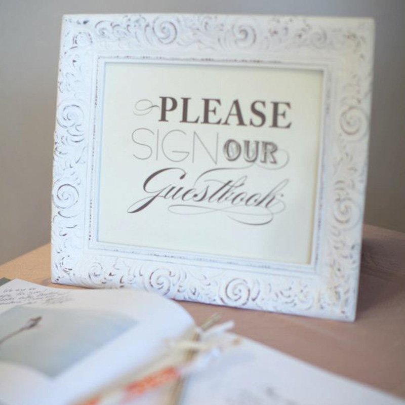 Aliya & Jordan Wedding Reception Guest Book Signage design by Jenna Spencer