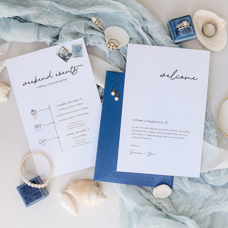 Janeen Ben Wedding Hotel Room Notes to Guests design by Jenna Spencer