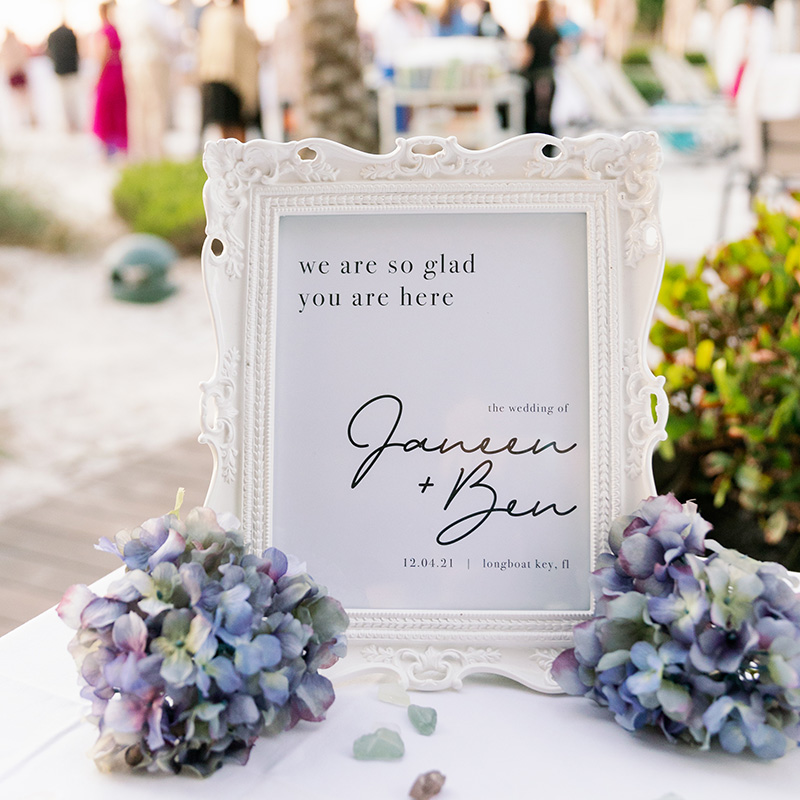 Janeen Ben Wedding Table Sign