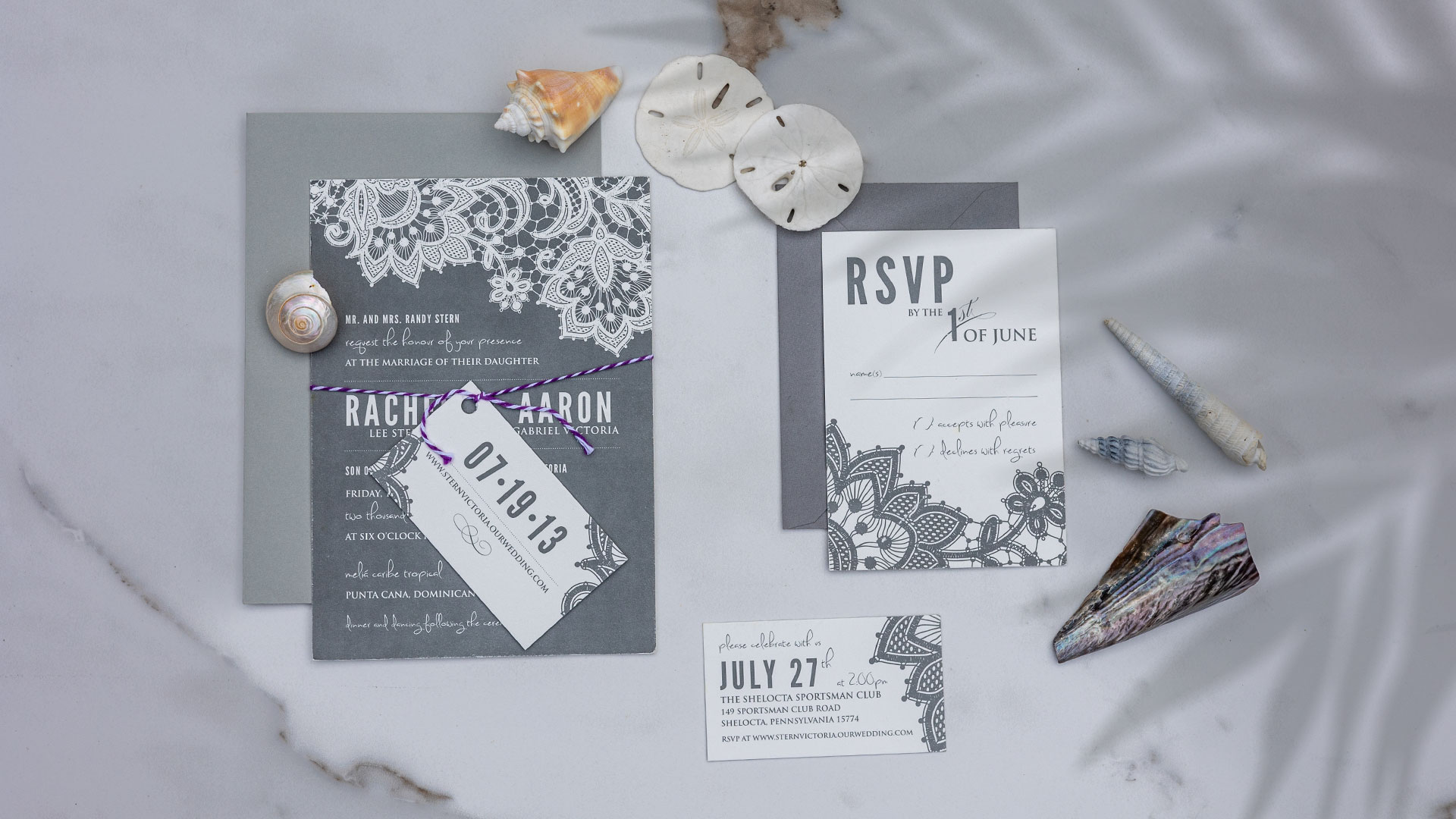 Rachel & Aaron Wedding Package design by Jenna spencer