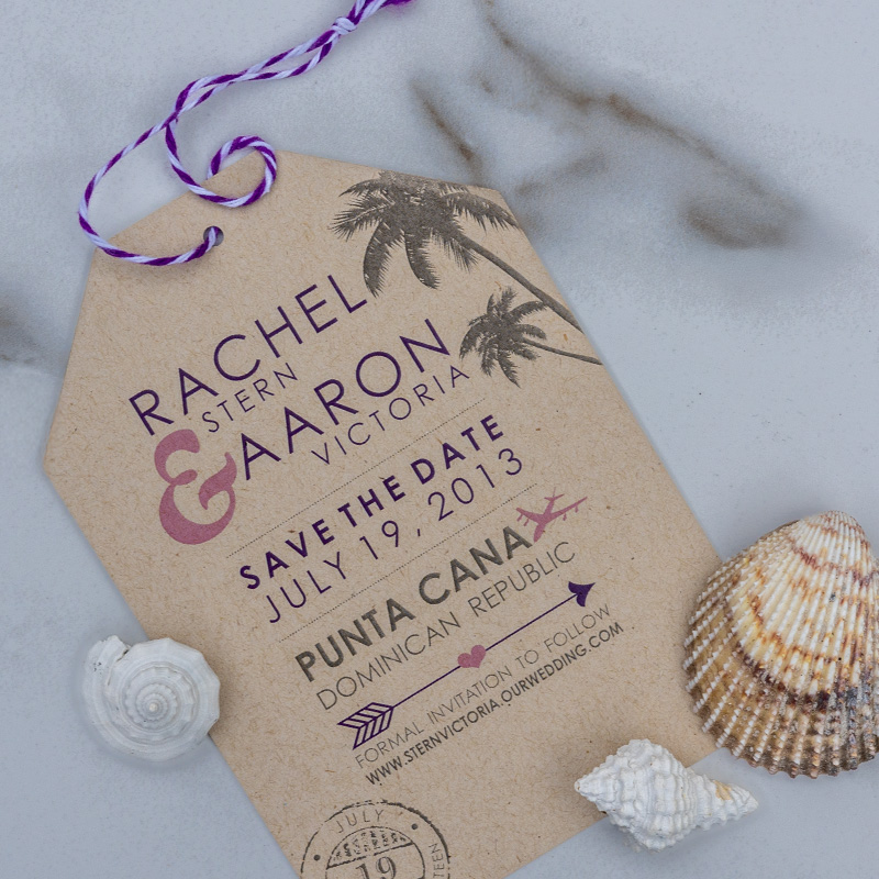 Rachel & Aaron Wedding Save the Date design by Jenna spencer
